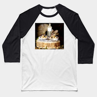 Wild  house garden mouse eating at a table Baseball T-Shirt